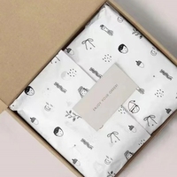 Papel de Envolver Personalizado con Logotipo de Marca, Recubierto de Cera, Biodegradable y Reciclable, 100 Unidades, para Pequeñas Empresas, Ropa, Camisetas, Velas