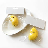 Juguete Antiestrés de Plátano Gordo con Textura de Lodo de Rebote Lento, Juguete de Descompresión de Alta Apariencia, Plátano de Queso Blandito
