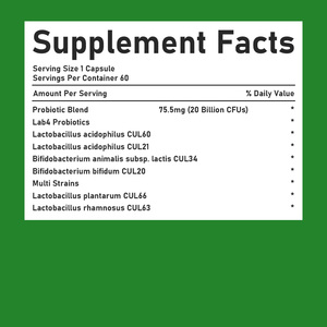 Cápsulas Prebióticas de Alta Calidad Lab4 Probióticos, Apoyo a la Salud Digestiva Intestinal, Apoyo a un Eje Inmunológico Diverso, Apoya el Microbioma - Product Image 2