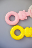 Brosse à dents manuelle en forme de U pour enfants, motif tigre mignon, en silicone souple de qualité alimentaire, brosse d'apprentissage pour bébés, nettoyage à 360°