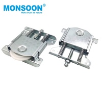Roulettes de porte inférieures modernes MONSOON en argent, roulettes de porte coulissante en acier inoxydable, roulettes de poulie de garde-robe en nylon