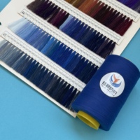Fil à coudre, broderie et tricotage à la main, semi-mat, 100% polyester, haute ténacité, faible rétrécissement, écologique, teint, filé à anneaux 20/2 20/3