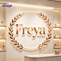 Enseigne publicitaire/de décoration murale en acier inoxydable avec logo personnalisé rétroéclairé 3D, LED IP65, transformateur, prise murale, télécommande Homekit