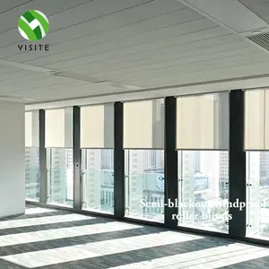 YST Factory New Design Office Electric Retractable Polyester Screen Roller Blinds Insect Resistant Window Roller Blinds