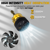 Système d'éclairage automobile 12V 24V 300W 50000LM 6500K IP68 CANBUS H1 H3 H4 H11 9005 9006 H7 Ampoule de phare LED H7