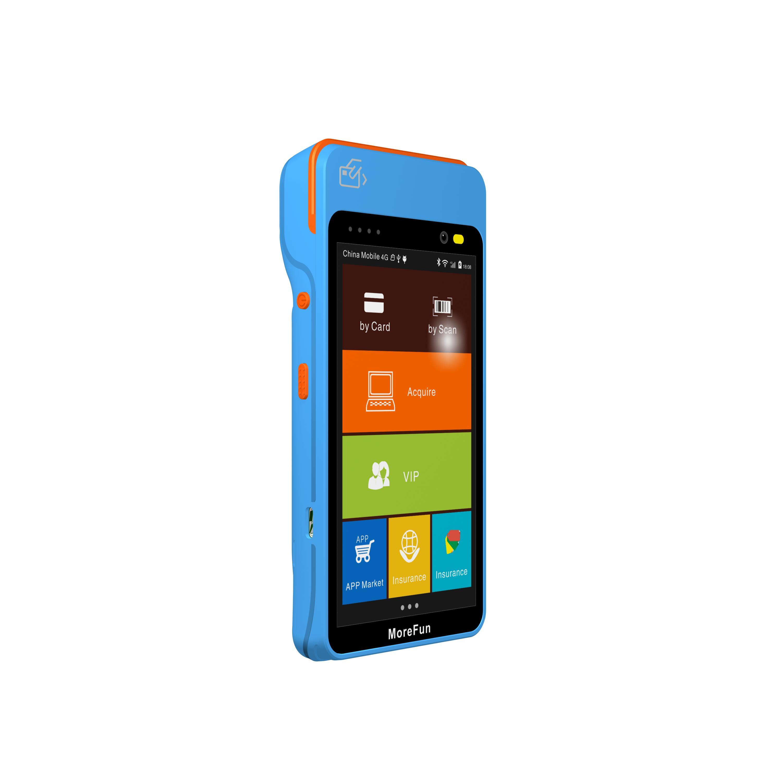 Портативный POS-терминал 2D QR /1D считыватель штрих-кодов NFC WiFi 4G Android POS-система все в одном
