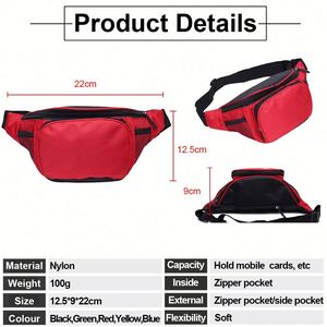 New Fashion Waterproof Oxford Waist <b>Bags</b> Multi-Pocket Fanny Pack Custom logo Outdoor Travel Zippered Shoulder <b>Bag</b> for Men - Product Image 4