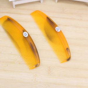 หวีผมเขาวัวมีความหนาและทนทานสีทึบสีเหลืองสำหรับใช้ในบ้าน - Product Image 3