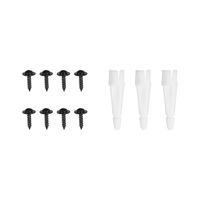 EL-1018 7 Inch Black Metal Round Headlight Mounting Retaining Bracket Ring Set for Jeep Wrangler JK 07-17