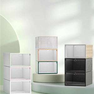 Прозрачные портативные экологичные штабелируемые контейнеры для обуви с фронтальным открыванием, 12 штук в упаковке, пластиковые коробки для хранения обуви для дома - Product Image 2