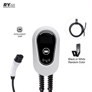 7KW EV Car <b>Battery</b> Fast Charging Pile Charger Station with <b>Led</b> Screen Single Gun AC Power IP55 Wall Box Charger - Product Image 3