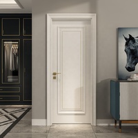Porte d'Intérieur en Bois Massif Personnalisée par le Fabricant, Qualité Supérieure, Anti-Bruit et Étanche pour Chambre, Villa, Hôtel