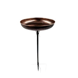 Mangeoire et abreuvoir pour oiseaux en fer forgé vintage, bain pour colibris, décoration de jardin moderne minimaliste pour l'extérieur - Product Image 6