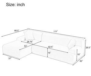 <b>U</b>-Style Modern Large <b>U</b>-Shape Modular Sectional Sofa Set for Apartment Hotel <b>Living</b> Room Bedroom Salon 2 Piece Free Combination - Product Image 5