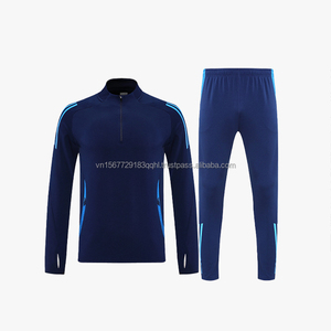 ชุดฝึกซ้อมฟุตบอลแขนยาวพิมพ์ลาย ชุดยูนิฟอร์มทีมแบบซิปครึ่งตัว 男女兼用 ปรับแต่งได้ ผลิตจากโพลีเอสเตอร์ 100% แห้งเร็ว ระบายอากาศได้ดี - Product Image 4