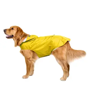 Hot Sell Dog Jacket Waterproof Light Reflective Medium Large Dog Rain Coat Pet Jacket Clothes