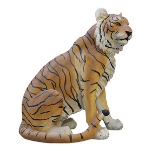 Escultura de Tigre Realista en Resina con Piel Rayada Realista, Decoración Artesanal para Sala de Estar u Oficina, Estatua de Animal Majestuoso - Product Image 5