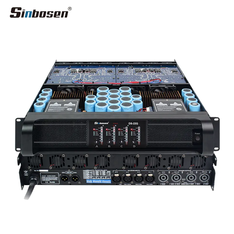 DS-22Q Âm Thanh Tiêu Chuẩn Khuếch Đại 5000 Watts Khuếch Đại Công Suất Chuyên Nghiệp Karaoke Amp Cho Dual 18/21 Inch Loa Siêu Trầm Bass