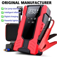 Démarreur de batterie de voiture d'urgence 12V avec pompe à air intégrée, rechargeable, durée de vie de plus de 2000 cycles pour voiture, vélo, ballon électrique