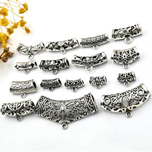 Collana Vintage gioielli pinch bails sciarpa slide bail perline a tubo curvo <span class=keywords><strong>per</strong></span> la creazione di gioielli - Product Image 1