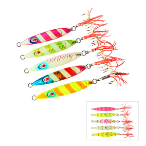Artificial 100g 15cm hundimiento luminoso agua salada Jigging Señuelos de Pesca señuelos, lento Jigging Metal Jig señuelo - Product Image 6