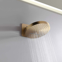 Pommeau de Douche Mural Hygiénique en Acier Inoxydable Brossé Doré de Haute Qualité, Jet de Massage Thermostatique Contemporain