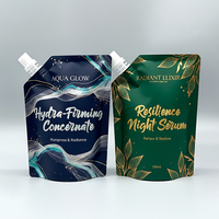 Pochette souple personnalisée avec bec verseur pour savon liquide, cosmétiques, crème pour les mains, shampoing, lotion – Sachet de recharge en plastique de 100 ml