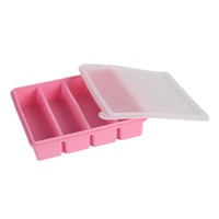 Moule à glaçons en bande à quatre compartiments et bac de congélation à quatre grilles avec fonction de congélation rapide, compatible congélateur