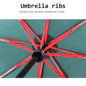 Unique Modern 3-Fold Fully-Automatic Straight Black Fiberglass <b>Frame</b> UV Protection Windproof Custom Color Ribs Umbrella for - Product Image 6