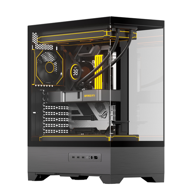 Mid Tower Desktop with Lcd Side Glass White Gamer Casing Cpu Cabinet Atx Gabinete Pc Gaming Computer case