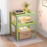 Table de chevet moderne à 2 niveaux en métal, design nordique, rangement multifonctionnel, meubles de chambre à coucher pas chers pour la maison