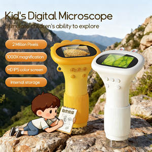 自然探偵キット1000x拡大LEDデジタルポケット顕微鏡子供屋外野生生物植物CE 2MP 2インチ - Product Image 1