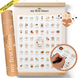 Baby Shower Nouveaux Parents Cadeau Affiche Mes Premières Fois Bébé Souvenir Nouveau-Né Souvenir Jalon Fête Mémoire Bébé Chambre Décorations - Product Image 1