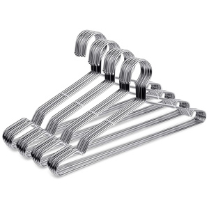 Perchas de alambre metálico personalizadas para ropa, perchas de metal para ropa seca, perchas para camisas, precio bajo, venta al por mayor, alambre galvanizado - Product Image 1