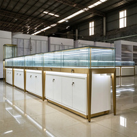 Vitrine d'exposition pour bijouterie avec éclairage LED, vitrines de présentation pour la vente au détail, conception personnalisée de vitrine pour bijoux