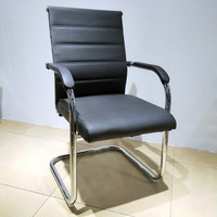 Chaise de conférence et de réunion en cuir Pu, siège en tissu, mobilier de bureau