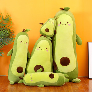 Wholesale Cartoon Avocado Plush Toy <b>Fluffy</b> Fruit Long Pillow Stuffed <b>Cushion</b> Home Decor Holiday Gift - Product Image 2