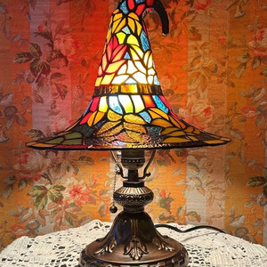 LANJO Handmade Colorful Gothic Wizard hat lamp Resin Sculpted <b>Night</b> <b>Light</b> USB <b>Plug</b> for Halloween Witchcraft Gifts - Product Image 4