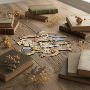 Paquete de 30 Hojas de Etiquetas Adhesivas Retro Literarias, Serie de Aprendizaje Clásico, Tema de Grandes Maestros Literarios, Decoración Festiva - Product Image 4