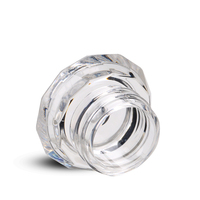 Pot vide de poudre pailletée de 1g, mini capacité, transparent, transparent, en matériau PS.