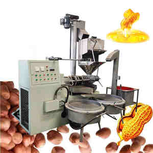 Presse à huile à vis en acier inoxydable commerciale, presse à huile comestible, soja, colza, arachide, pressage à froid et à chaud, petite taille - Product Image 1