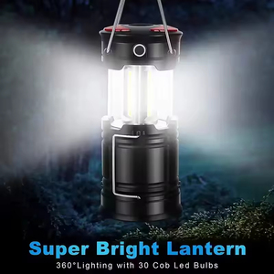 Rechargeable <b>LED</b> Camping Lantern Aluminum Alloy IP65 Waterproof With <b>Red</b> Side <b>Lights</b> For Outdoor Use - Product Image 3