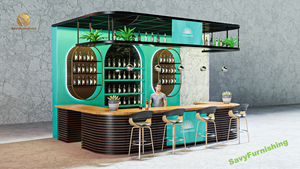 Solución de Diseño de Quiosco de Café 3D, Stand de Café de Madera para Centro Comercial, Mostrador de Café Moderno de Madera - Product Image 5