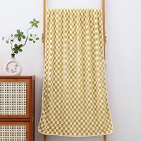 Serviettes de bain à carreaux tissées haute densité, séchage rapide, toucher doux pour la peau, grandes serviettes polyvalentes pour adultes et usage domestique