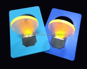 带led灯的ABS塑料您可以将公司信息打印到前后便携式信用卡LED灯泡手电筒上