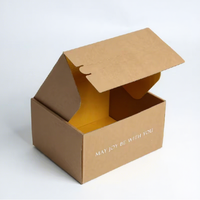 Boîtes en papier kraft personnalisées avec languette déchirable pour l'emballage de vêtements, cérémonie d'ouverture surprise pour l'emballage de vêtements