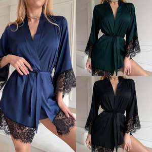 SFY2135 - Batas de Satén de Alta Calidad para Mujer, Vestido de Novia de Lujo, Lencería Sexy, Ropa de Dormir, Pijamas de Seda para Mujer, Batas de Novia Sexys - Product Image 2