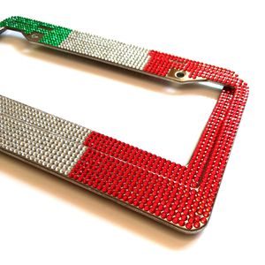 Targhetta diamantata diritta a tre colori bandiera nazionale italiana calibro prodotto accessori speciali per parti di borsa - Product Image 3