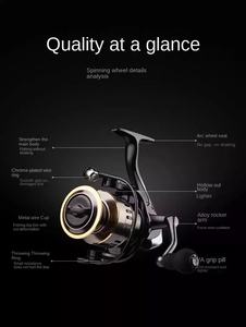 Carrete de pesca WEIHE HE 1000-7000 # carrete de pesca relación de engranaje carrete de agua salada pesca 10KG arrastre máximo 5,2: 1 - Product Image 5