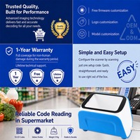 Lecteur de codes-barres omnidirectionnel YUANAIDC 1D 2D de bureau, scanner de codes QR, lecteur de codes-barres USB filaire pour supermarché, commerce de détail, point de vente